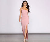 Iris One Stylish Shoulder Crepe Dress InsStreet